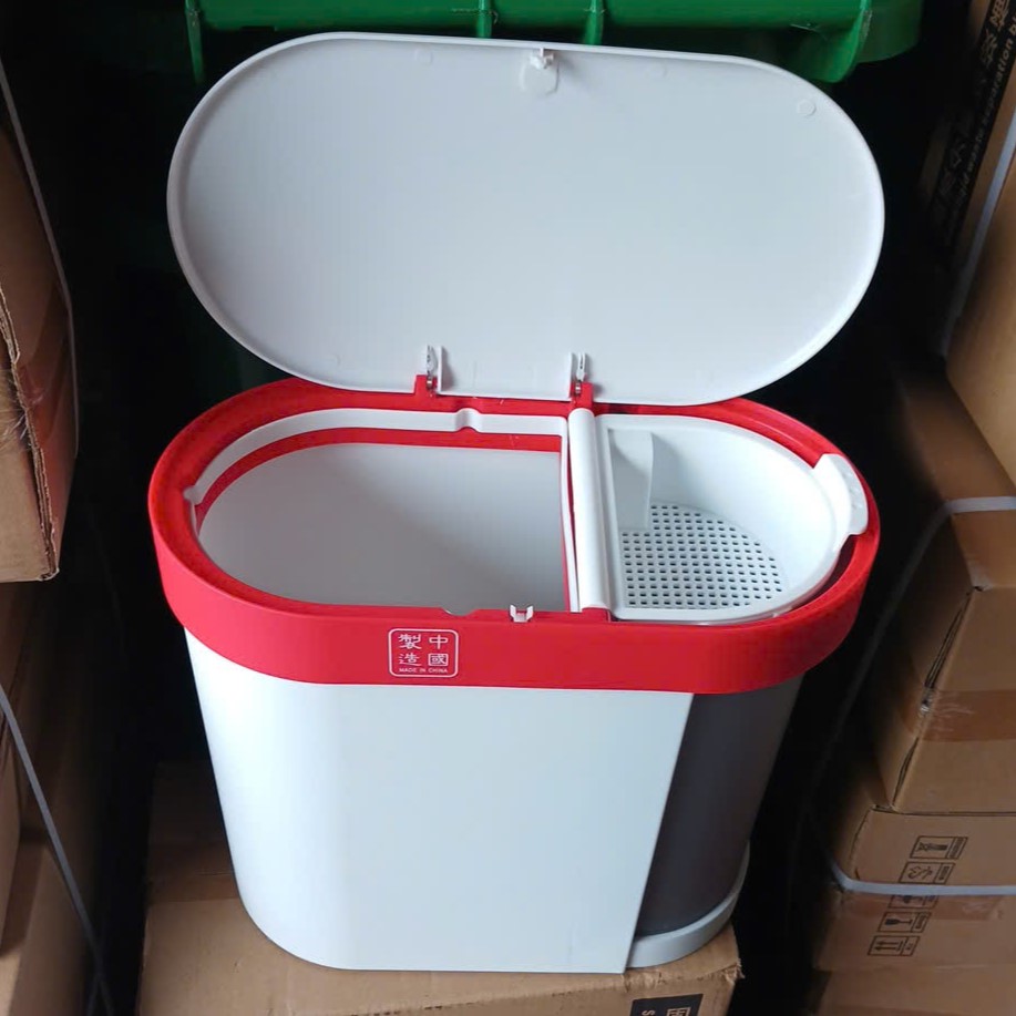 Thùng rác 2 ngăn tách khô – ướt (Có bộ lọc trà)